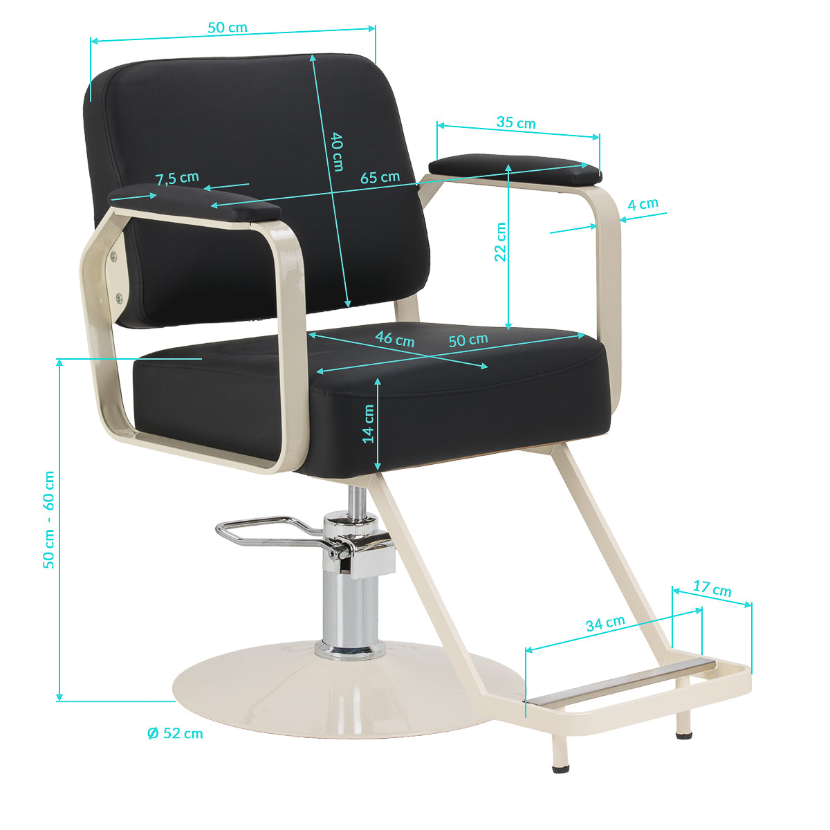 poltrona-aurora-base-rotonda-beige-rivestimento-pelle-sintetica-nera