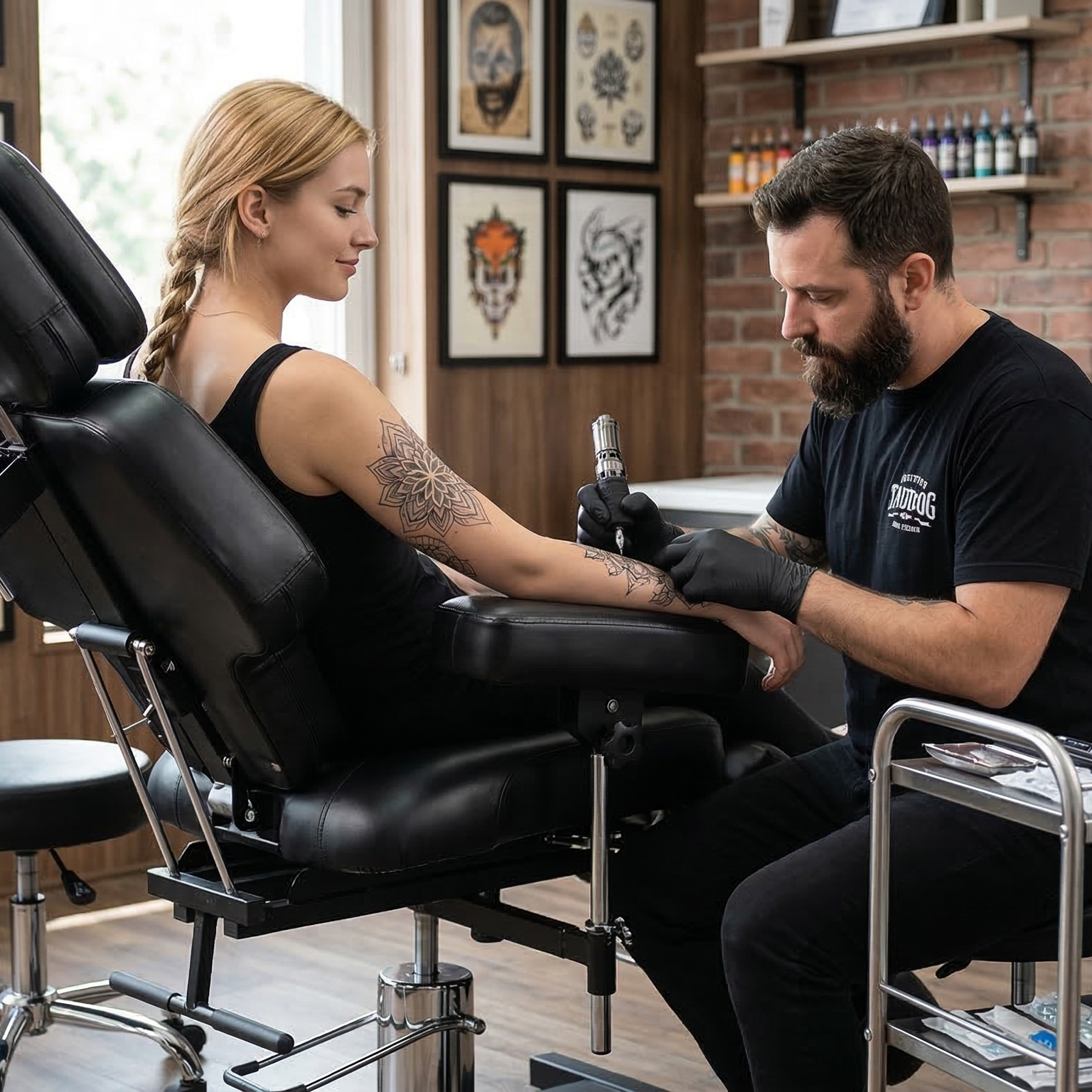 Poltrona tattoo multifunzione ALABAMA di PolirOne Shop, colore nero