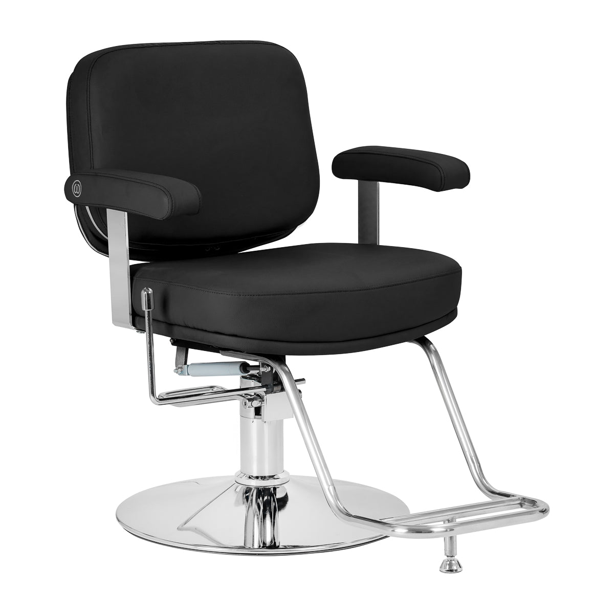 sedia-parrucchiere-omega-astra-plus-nera-vista-frontale