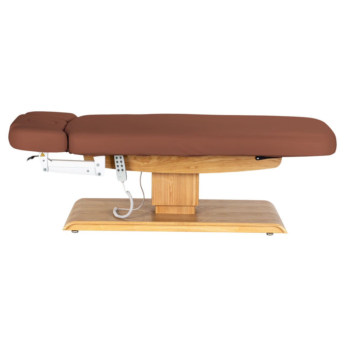 lettino-elettrico-sillon-relax-marrone-vista-laterale-orizzontale-angolo-basso