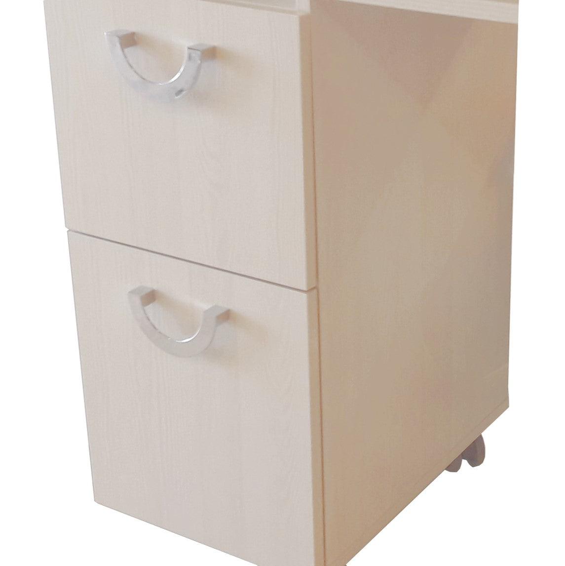 Tavolo da manicure con cassettiere, ruote, poggiabraccia e portasmalti - PolirOne Shop