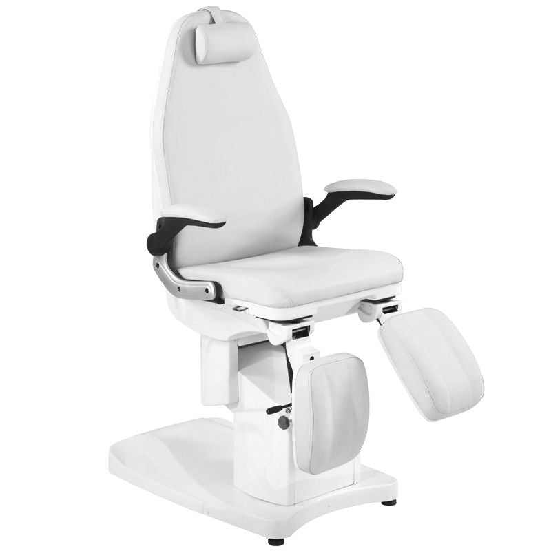 Poltrona podologica elettrica 709A bianco – vista frontale
