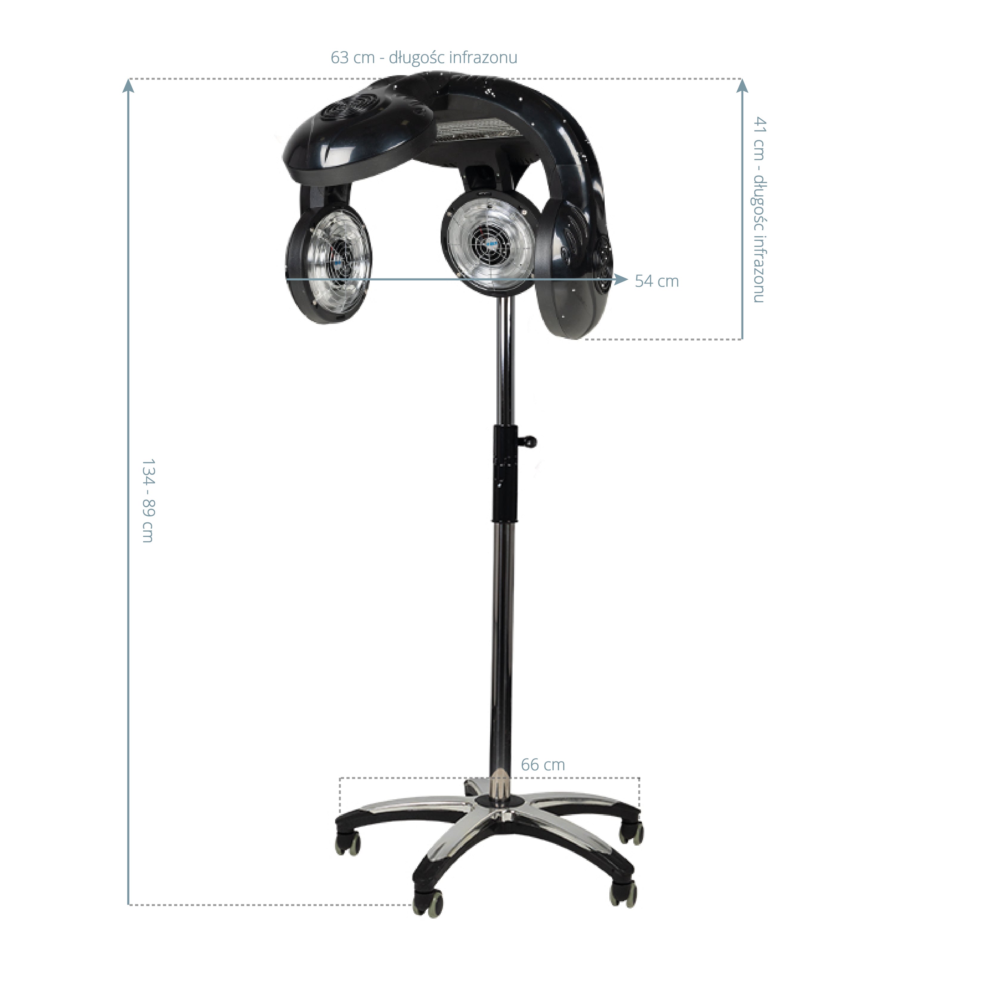 casco-infrarossi-treppiede-GABBIANO-938-nero-uso-professionale-parrucchiere