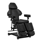 Poltrona professionale per tatuaggi Pro Ink 601A con pistone idraulico e rivestimento in similpelle nera