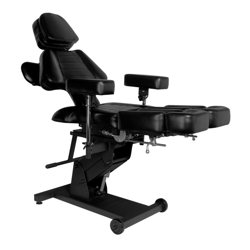 Poltrona elettrica per tattoo Pro Ink 606 nera, vista frontale