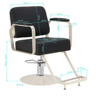 poltrona-aurora-base-rotonda-beige-rivestimento-pelle-sintetica-nera