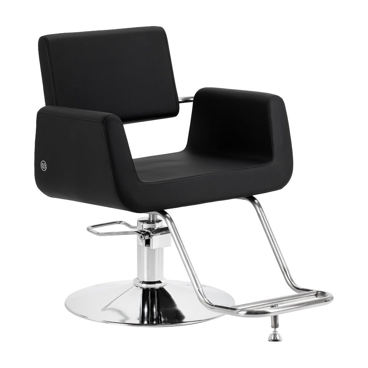 poltrona-parrucchiere-lyra-nera-vista-frontale-salone-professionale