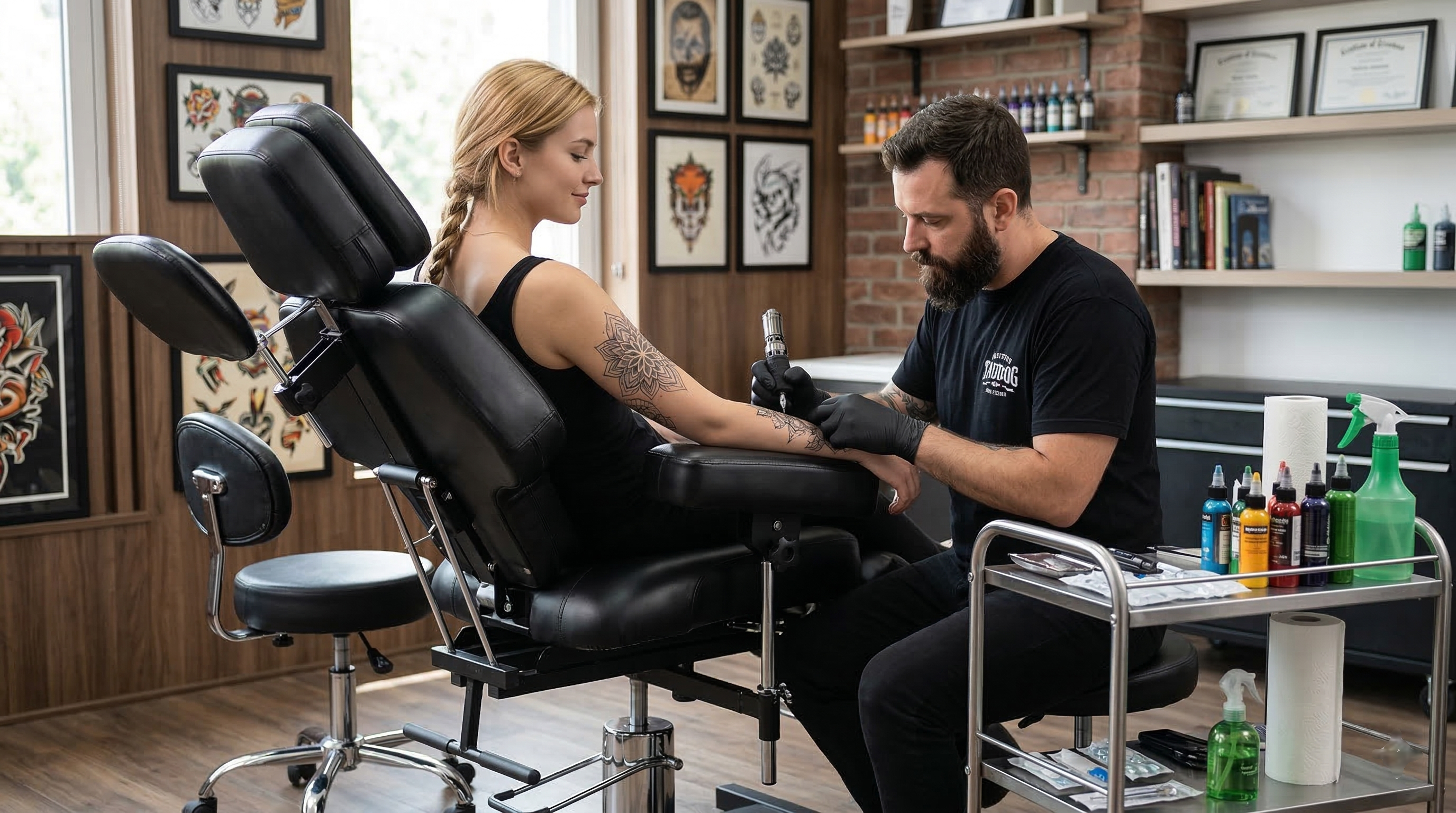 Poltrona tattoo multifunzione ALABAMA di PolirOne Shop, colore nero