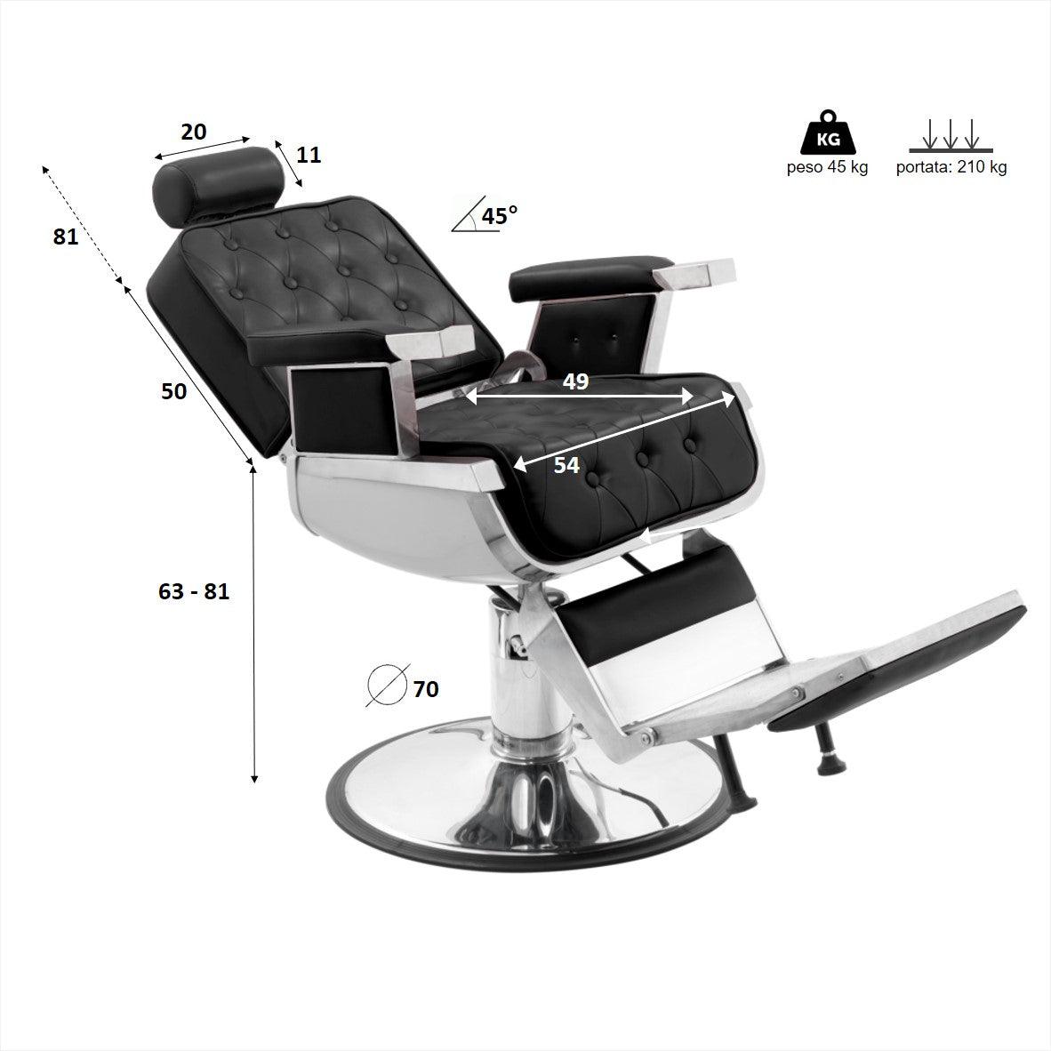 ELDORADO - poltrona per barbiere, parrucchiere e tattoo - PolirOne Shop