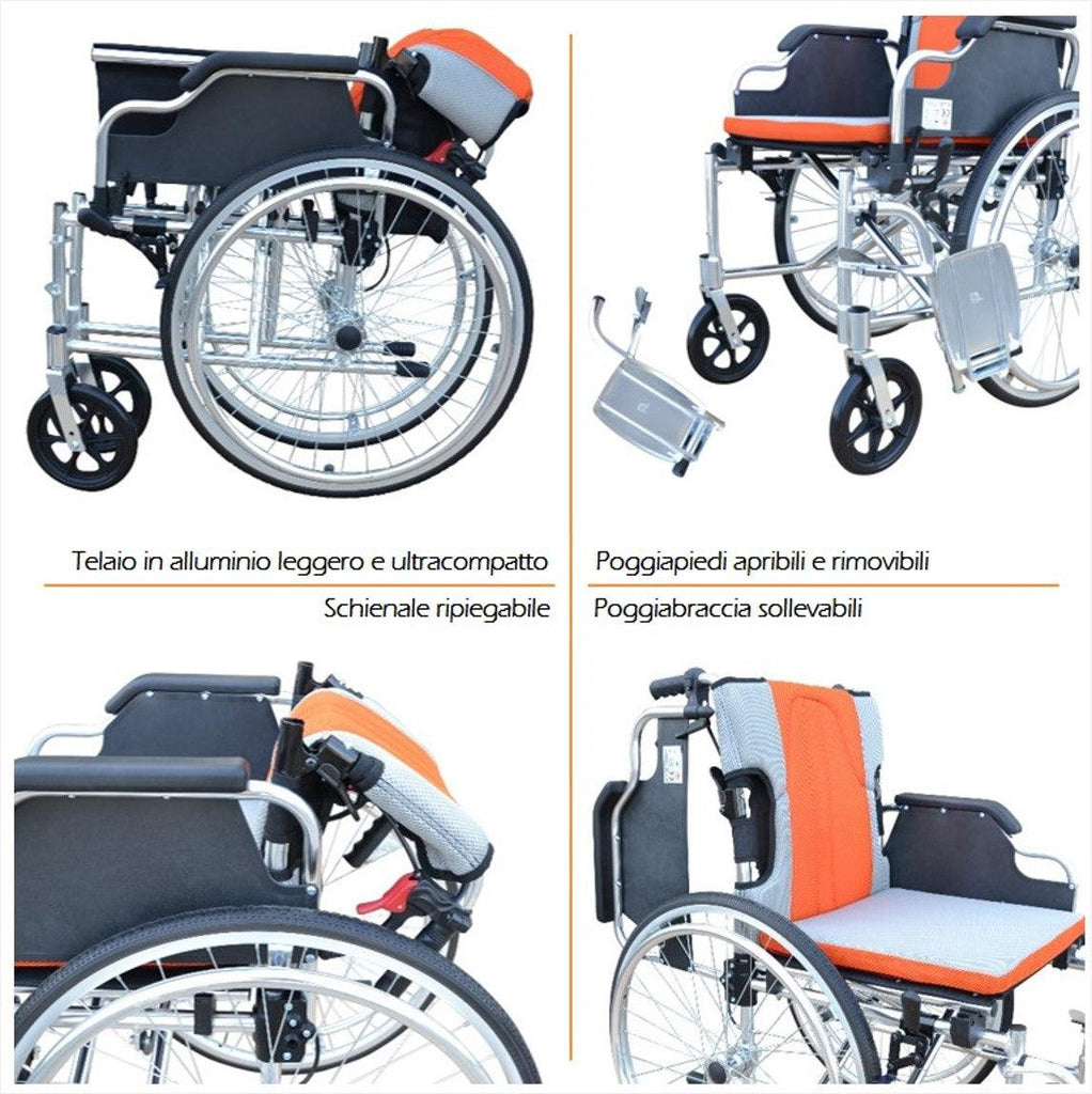 KEROS - Sedia a rotelle ultracompatta (Alluminio) - PolirOne Shop