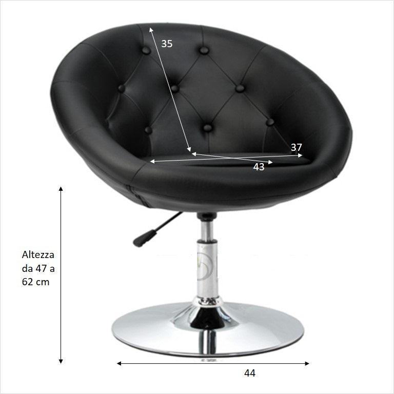 PORTO - Poltroncina girevole a base fissa - PolirOne Shop